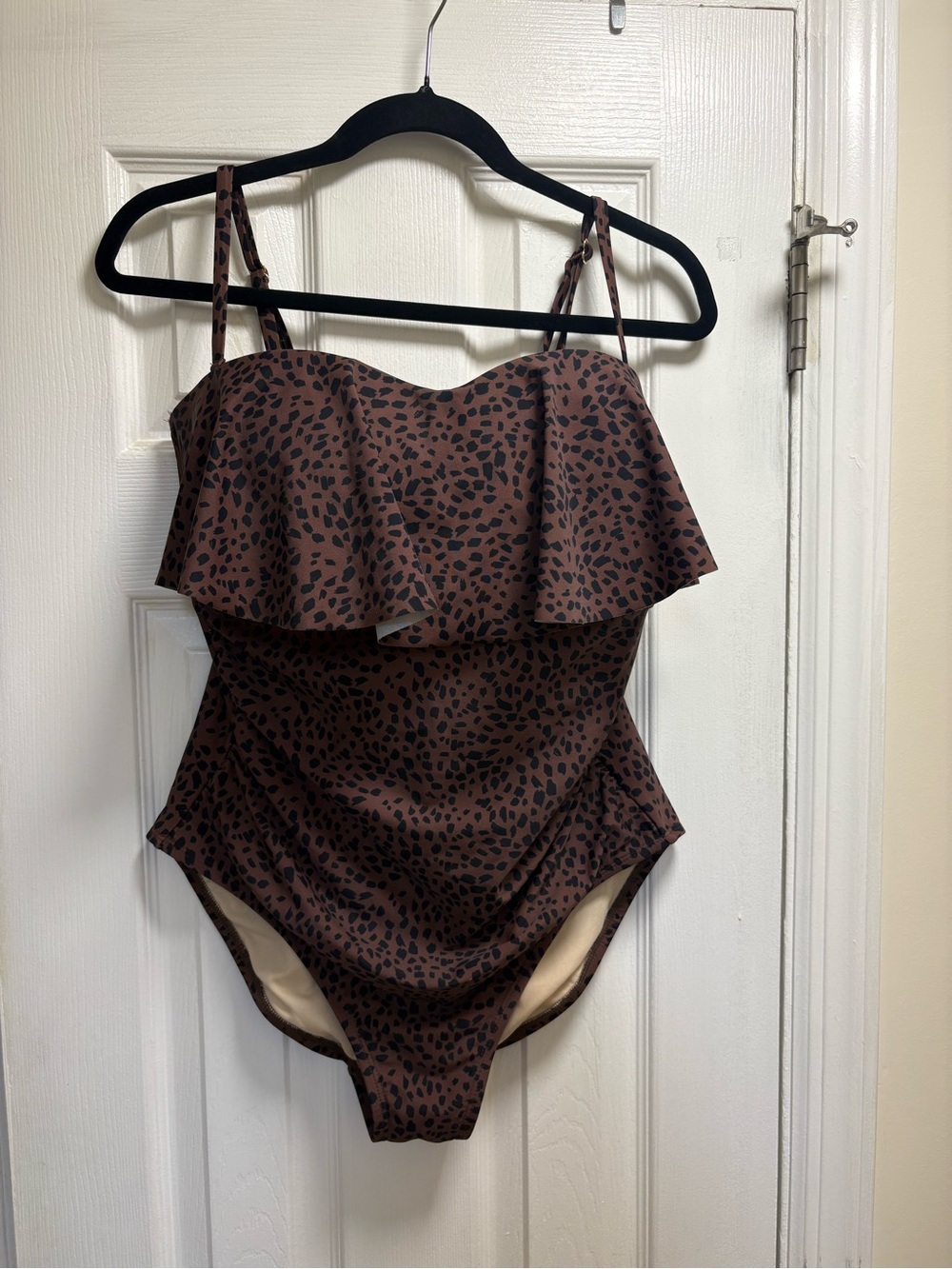 Brown Leopard Print Swimsuit
